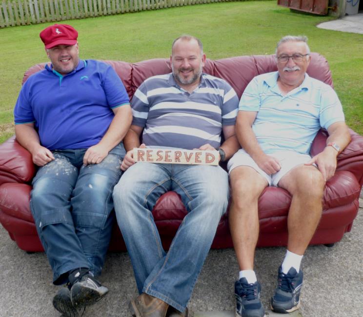 The boys on the couch